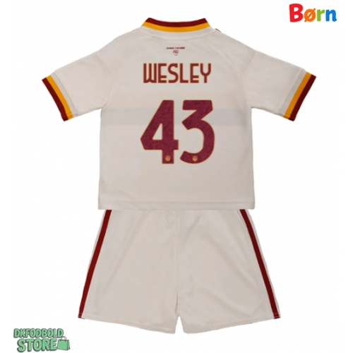 AS Roma Wesley Franca #43 Replika Babytøj Udebanesæt Børn 2026-27 Kortærmet (+ Korte bukser)